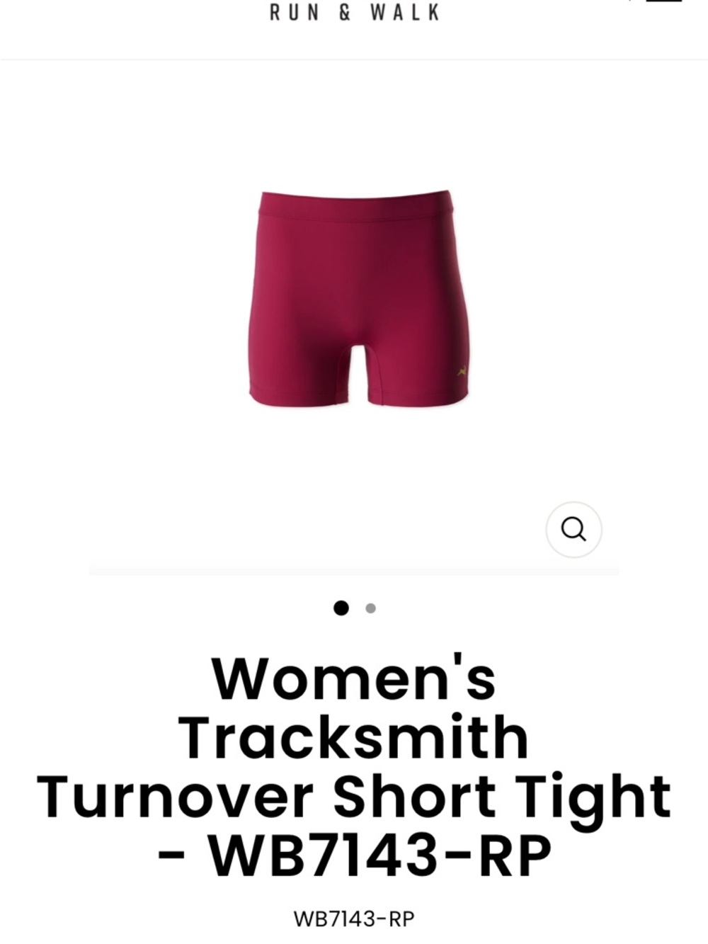 Women's Tracksmith Turnover Short Tight - WB7143-RP Red Plum